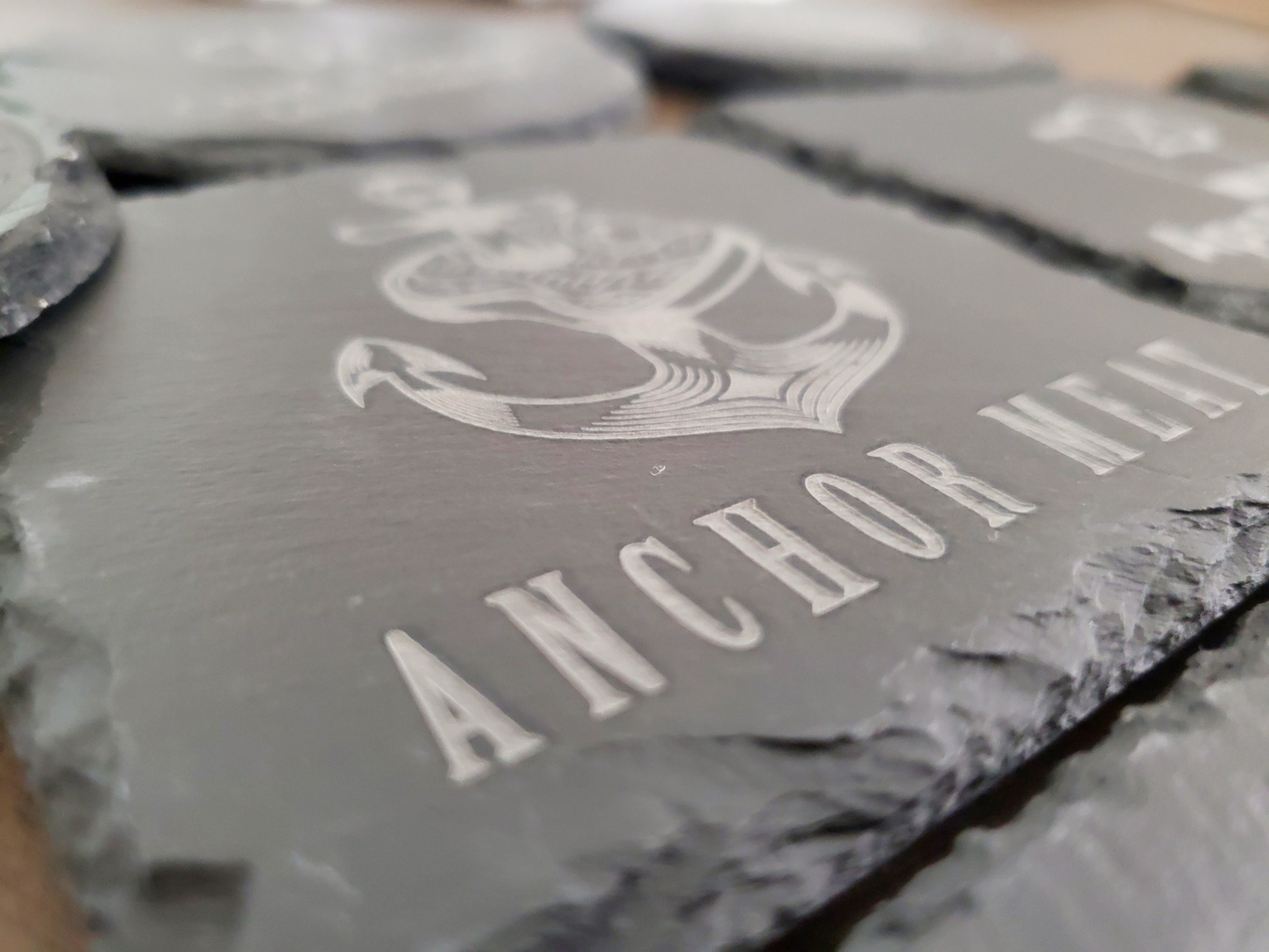 Custom Logo Engraved Slate Coaster