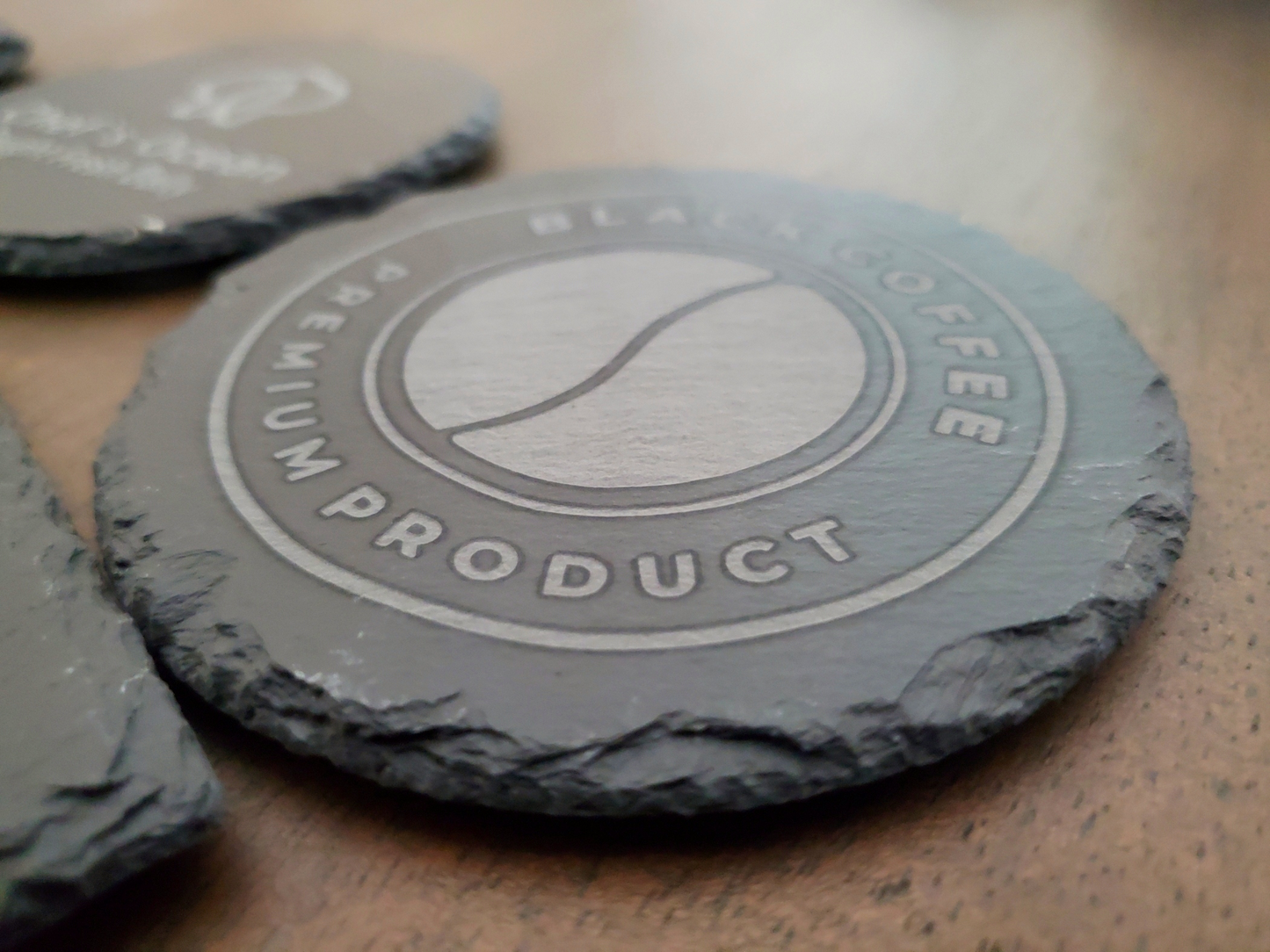 Custom Logo Engraved Slate Coaster