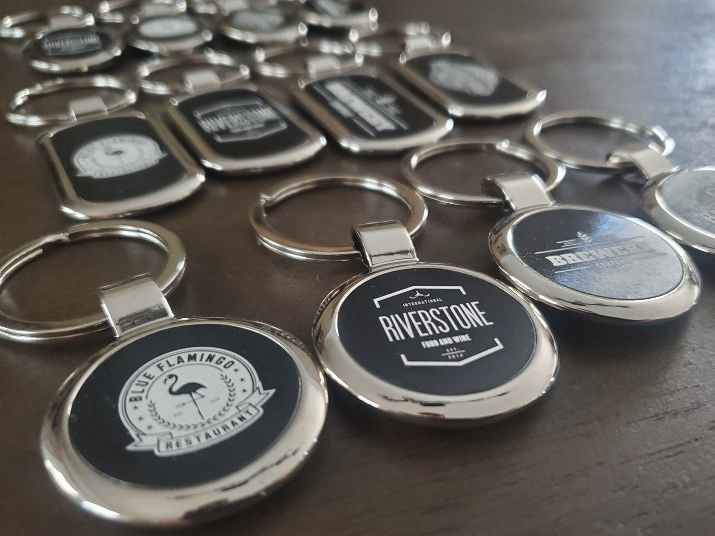 Custom Logo Etched Metal Keychain