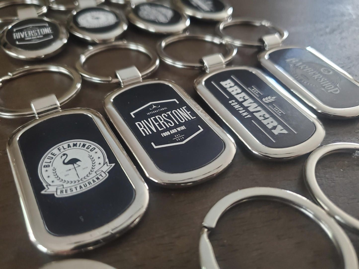 Custom Logo Etched Metal Keychain