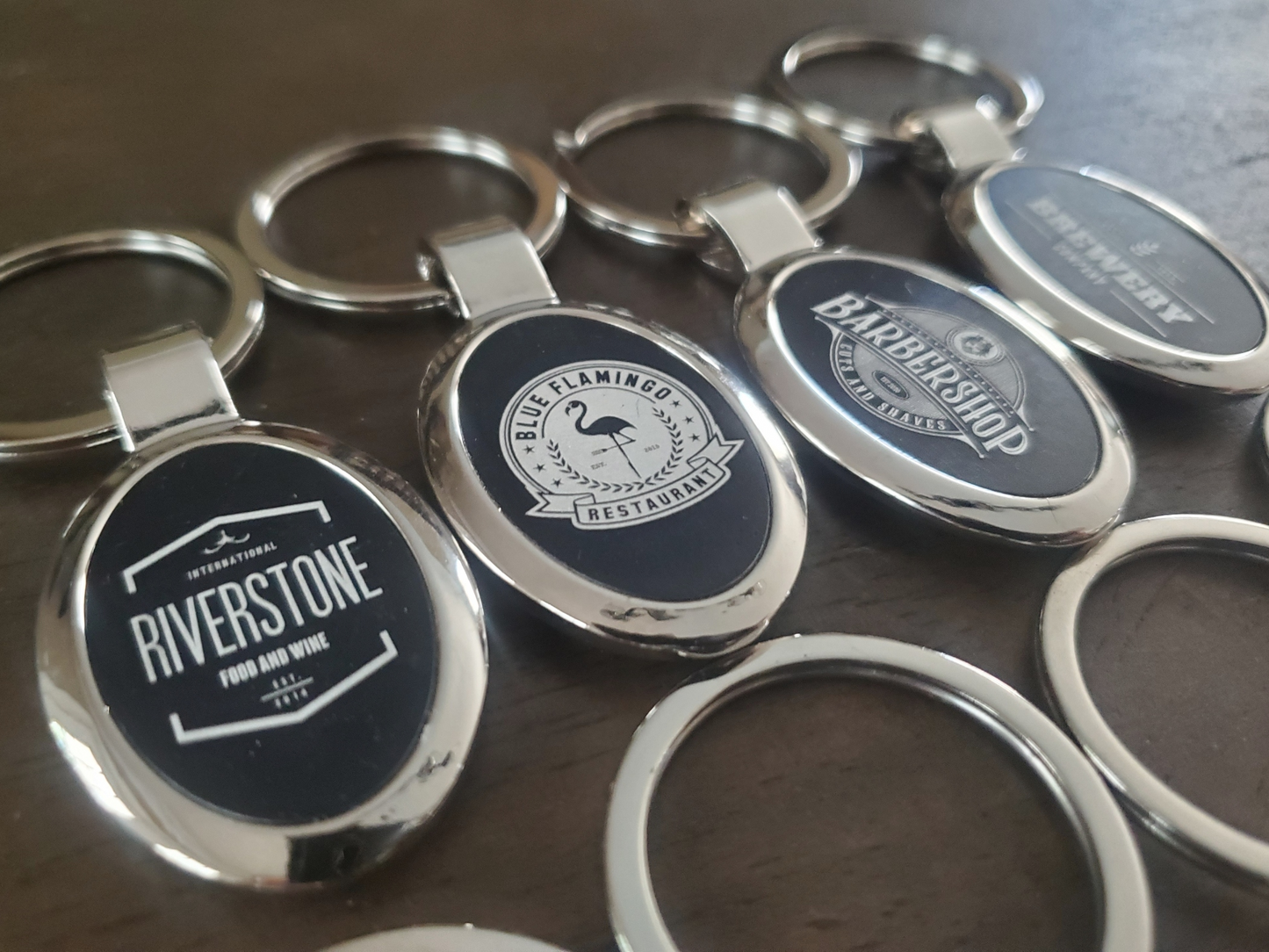 Custom Logo Etched Metal Keychain