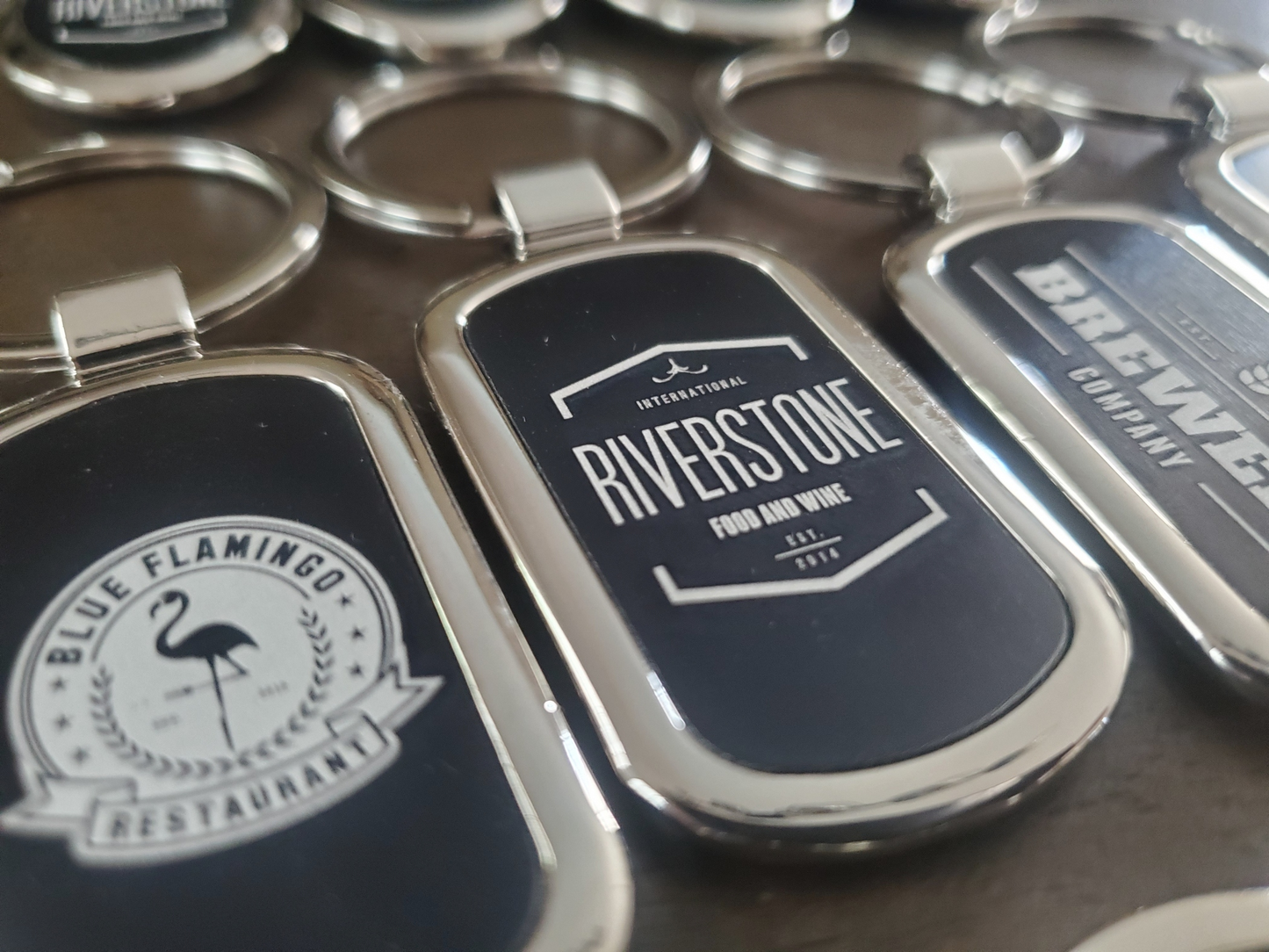 Custom Logo Etched Metal Keychain