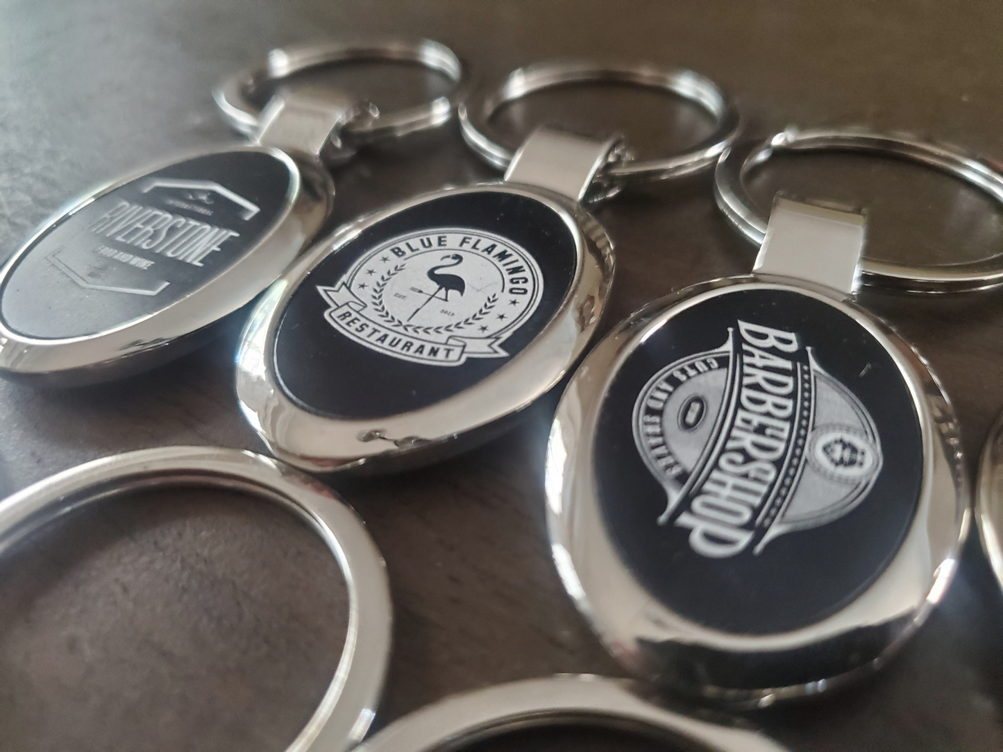 Custom Logo Etched Metal Keychain