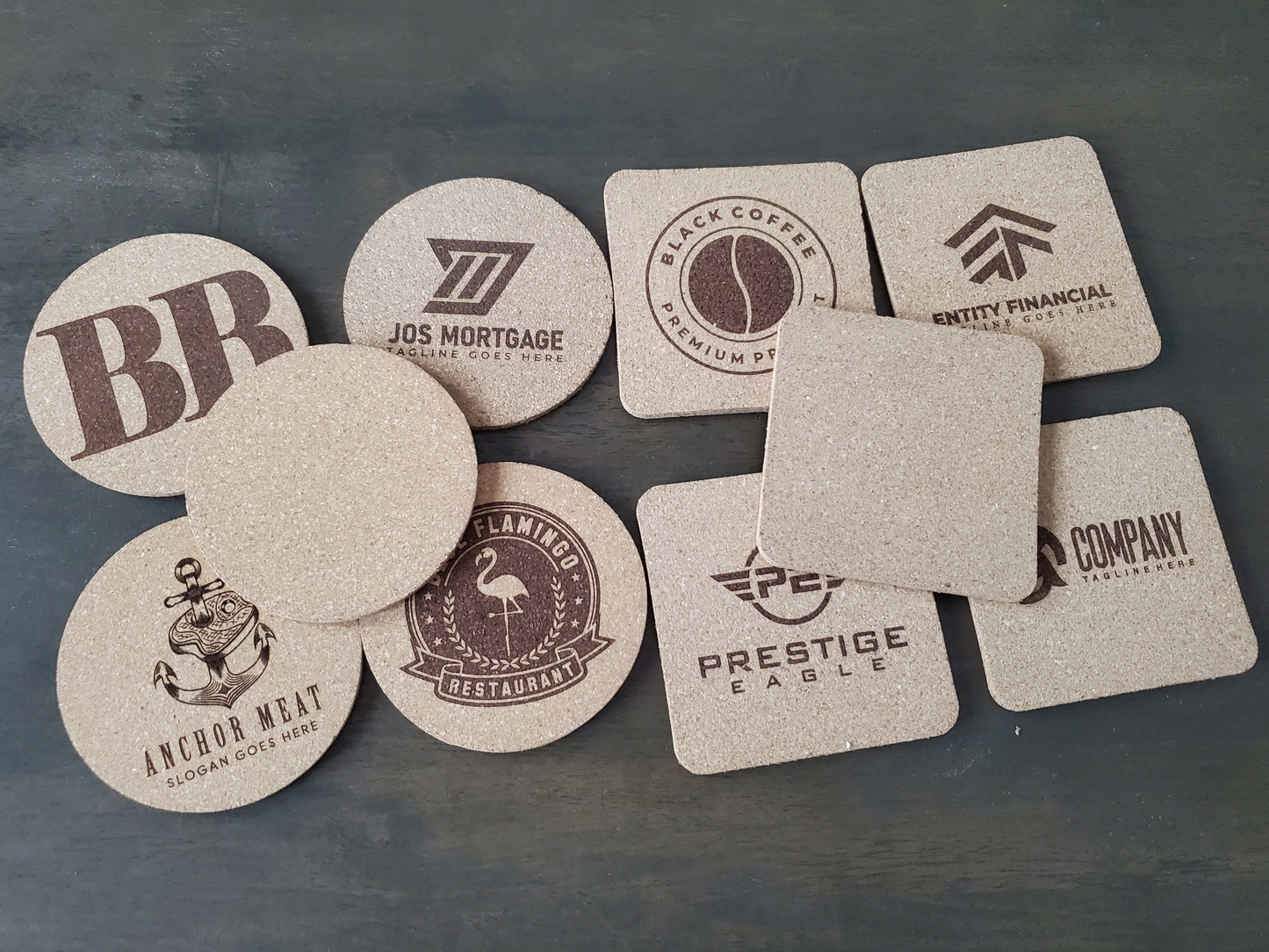 Custom Logo Engraved Cork Coaster