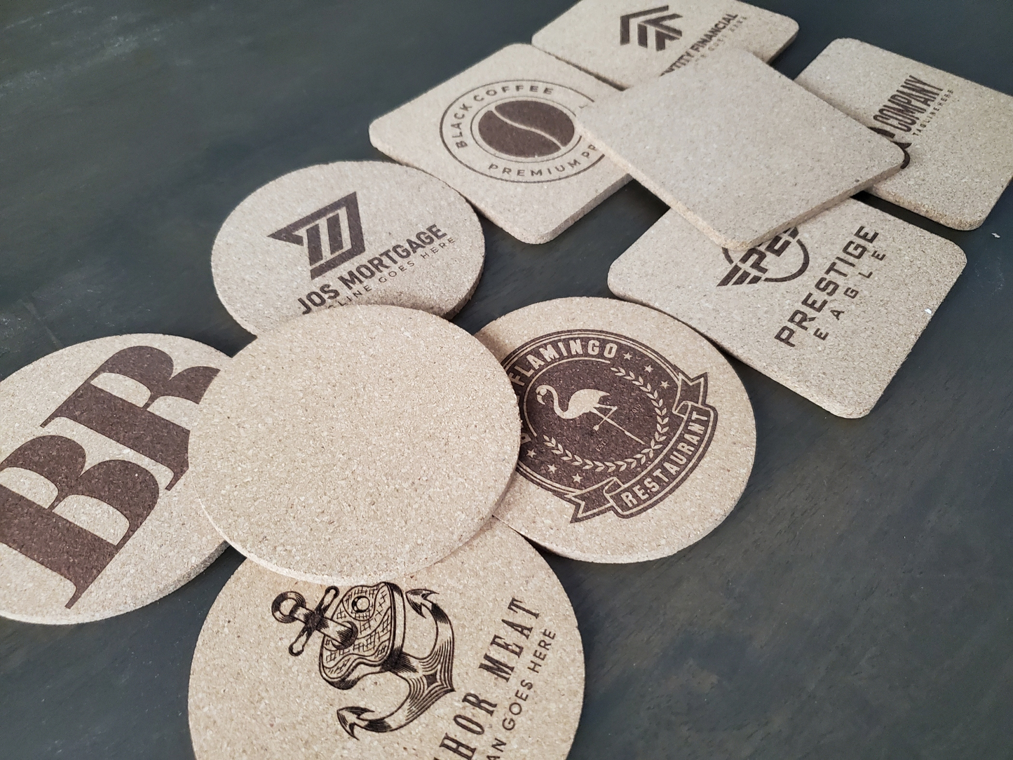 Custom Logo Engraved Cork Coaster