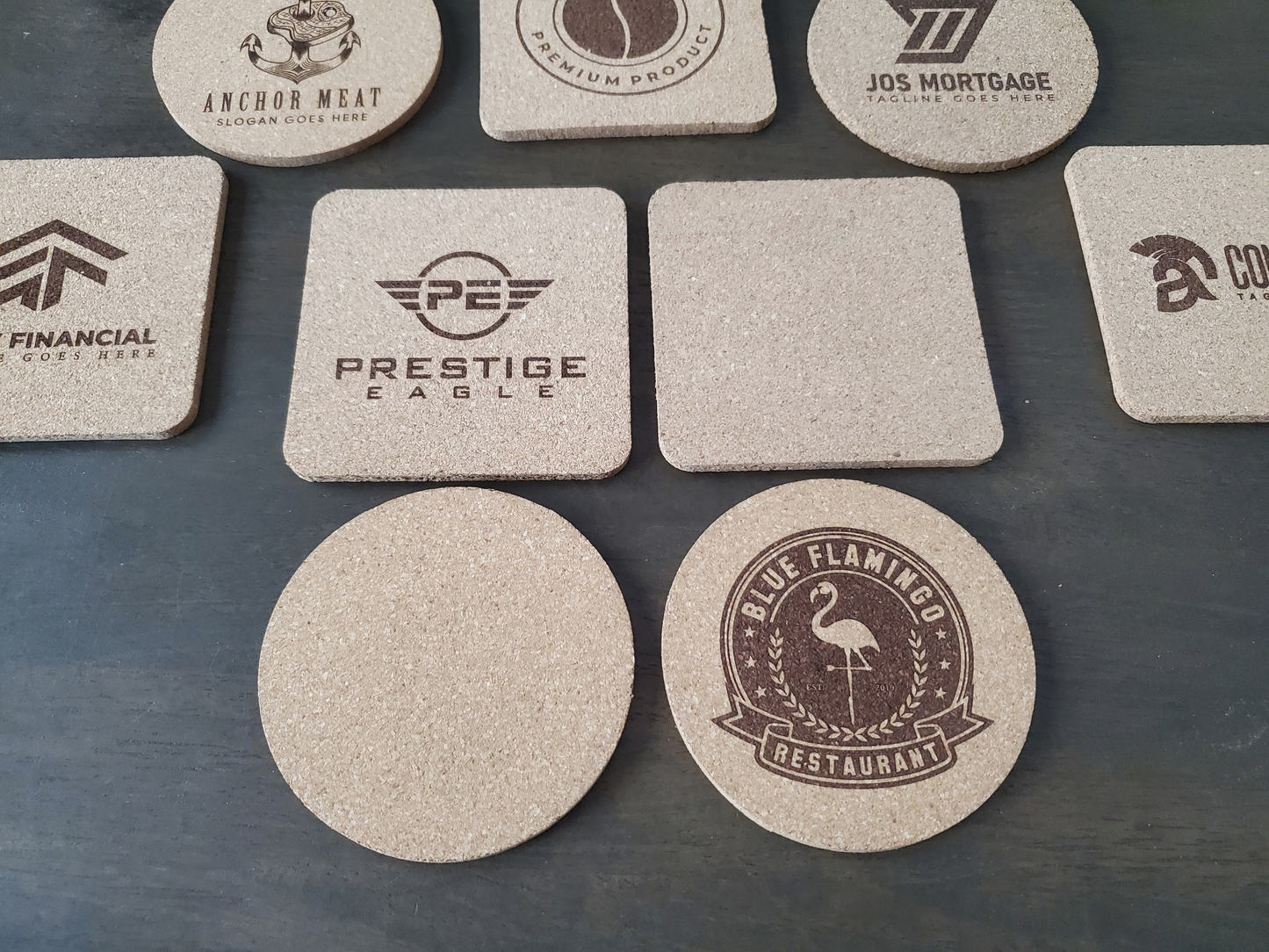 Custom Logo Engraved Cork Coaster