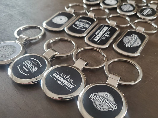 Custom Logo Etched Metal Keychain