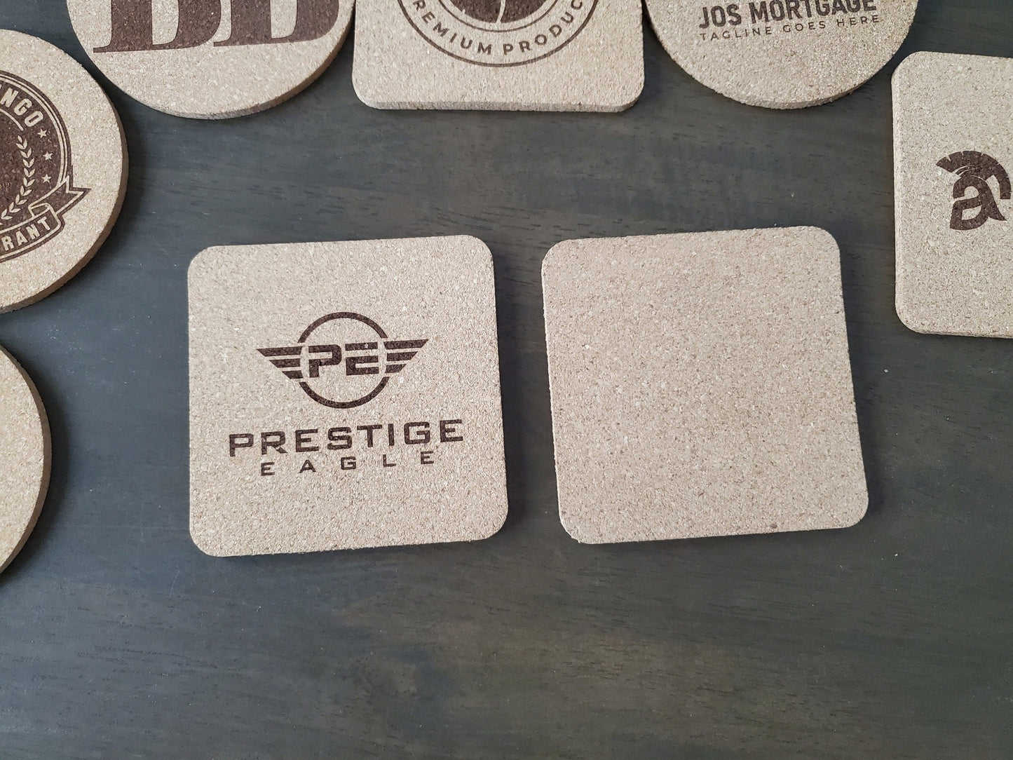 Custom Logo Engraved Cork Coaster