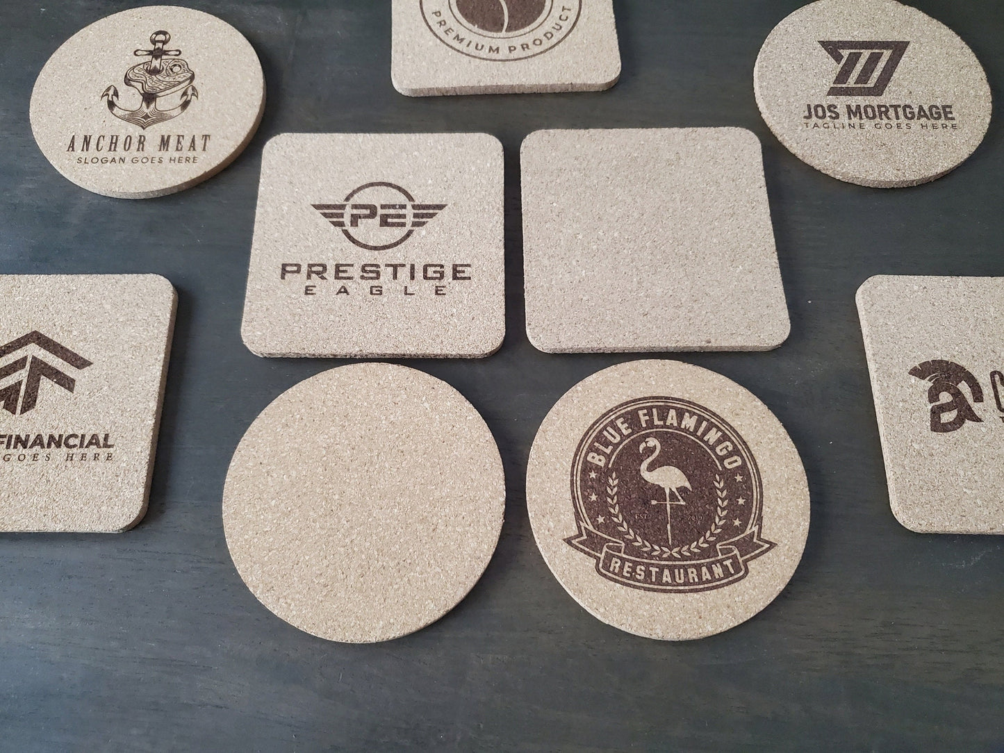 Custom Logo Engraved Cork Coaster